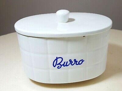DOITOOL Di Ceramica Burro Dishe con Coperchio in Legno Ermetico Burro Keeper Porcellana Burro Contenitore per La Cucina Nero 