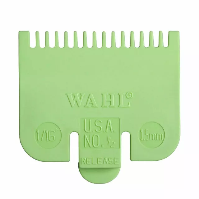 Wahl Standard Fitting Hair Clipper Attachment Comb No 1/2 1.5mm Green /lime1/16"