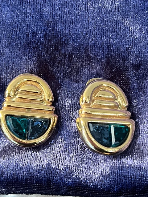 Boucles D'oreilles à Clip AGATHA Vintage Motif Feuillage | Bijou Ancien Occasion