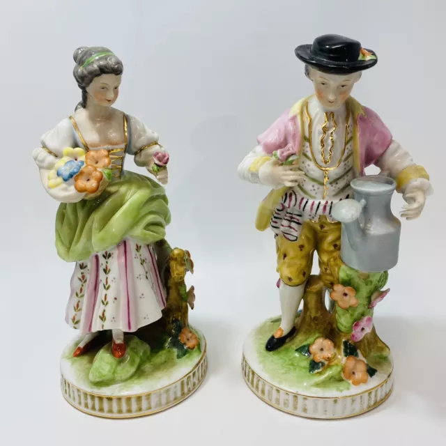 Hand Painted Andrea Occupied Japan Vintage  Porcelain Figurines- Man and Woman