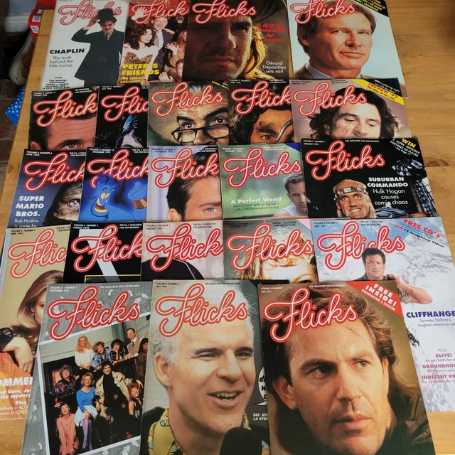 FLICKS CINEMA MAGAZINE Collection 22 Issues Dates Between July 1991 ...