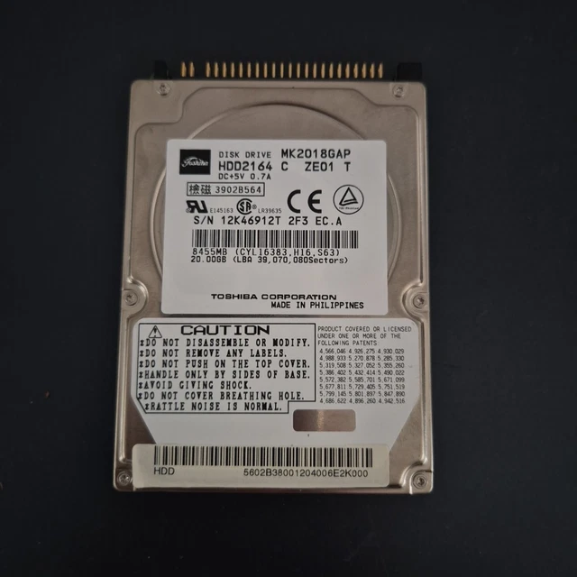 Disque dur 2,5' IDE 160GO Seagate Réf:ST9160821A testé et garanti, pour portable