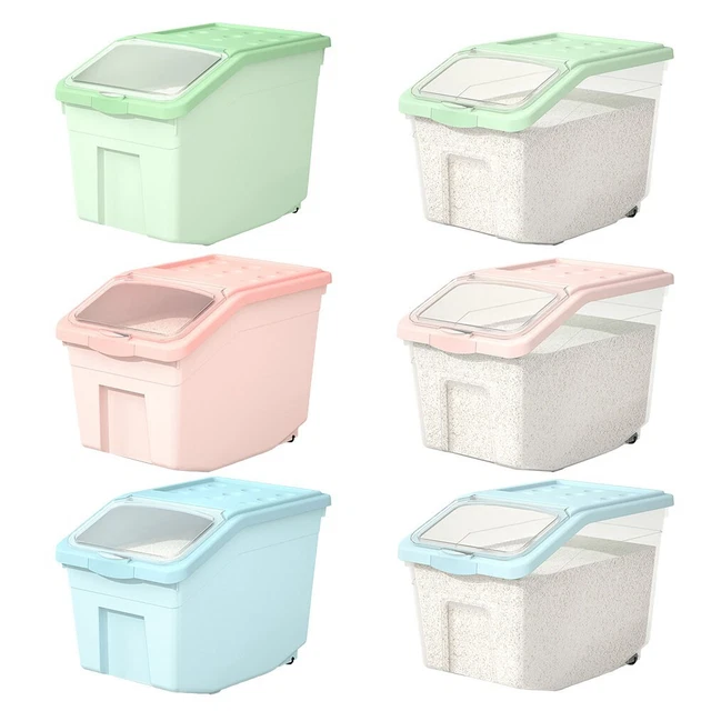 Contenitore Per Riso Da 1,5 Kg - Scatola Per Cereali In PP Trasparente, Ermetica Con Guarnizione In Silicone, Maniglia, Per Cucina