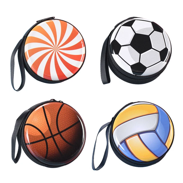 4 pz borsa monete cartoni animati portatile modello pallacanestro pallavolo pallavolo