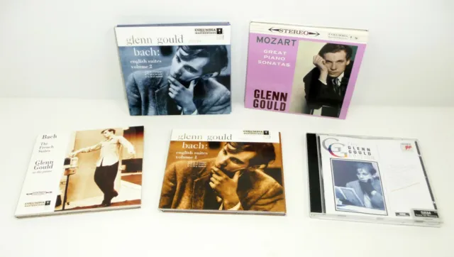 GLENN GOULD 5x M- CD BACH English Suites 1+2 + French Suites + SCARLATTI Mozart
