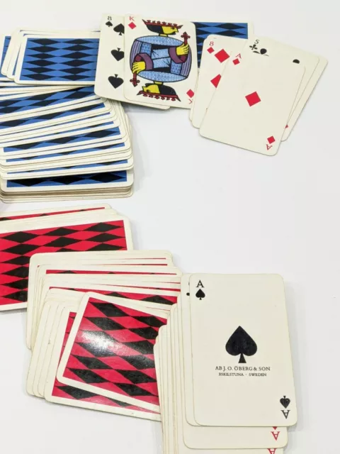 Stig Lindberg for Oberg & Son: Playing cards Comedy Sweden, mcm, complete.