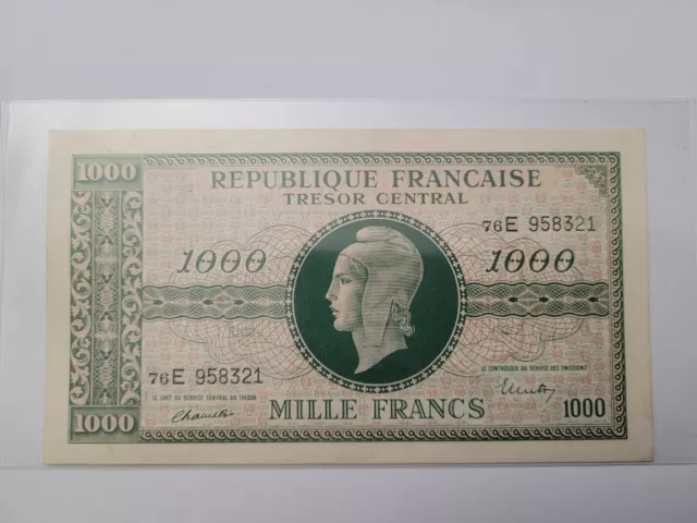 billets france 1000 francs Tresor Centrale
