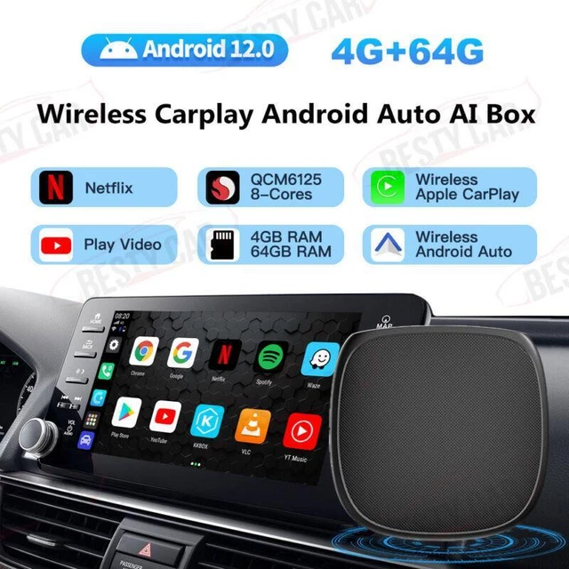 Adaptateur Sans Fil CarPlay Et Android Auto Universel - Plug & Play, WiFi 5G + Bluetooth 5.0 - Pour Netflix, YouTube, GPS - 13