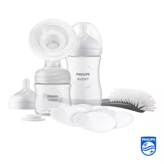 Philips Avent Handmilchpumpe Einzelmilchpumpe Babyflaschen mit 260 ml und 125 ml 2