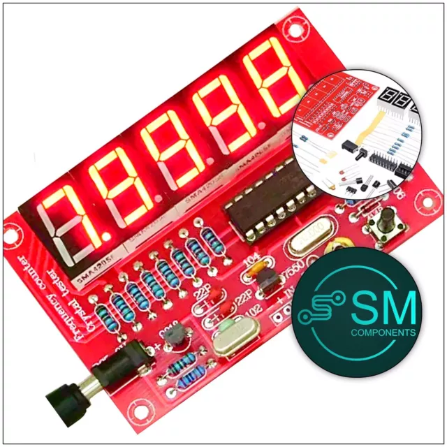 Frequency Counter 1Hz-50MHz Digital LED Crystal Oscillator Meter Tester Kit DIY