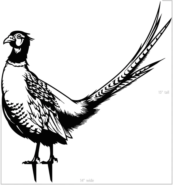 Pheasant Decoration | Garden Art | Backyard Art | Tree Art | Silhouette Art