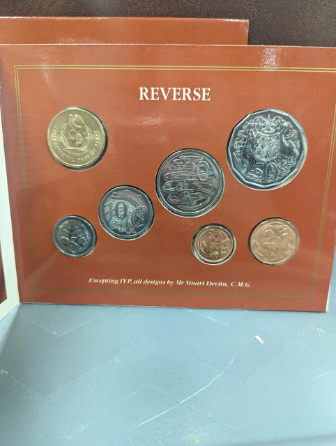 1986 Royal Australian Mint 7 Coin International Year of Peace Mint Set - Vintage