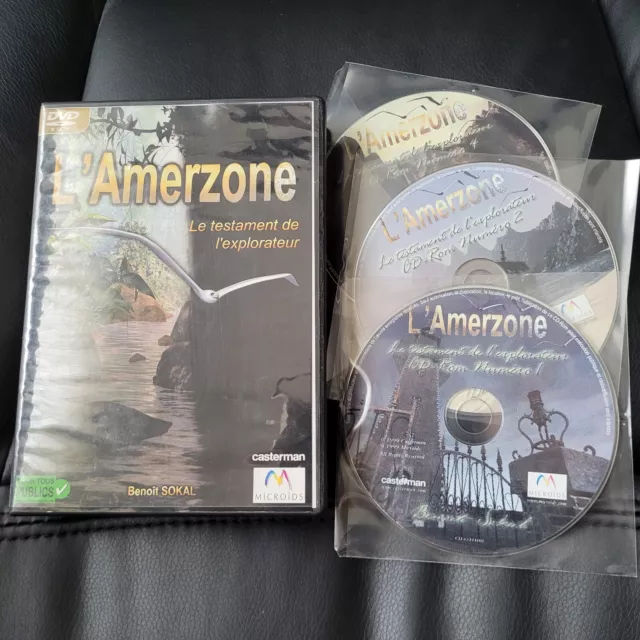 L'Amerzone Jeu PC Le Testament de l'explorateur 4 DVD Rom/CD Benoît Sokal