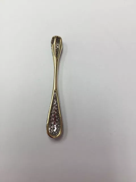 14K YELLOW GOLD Q-tip Style Diamond PENDANT w/ 0.65CT & 1-7/8" Long 3
