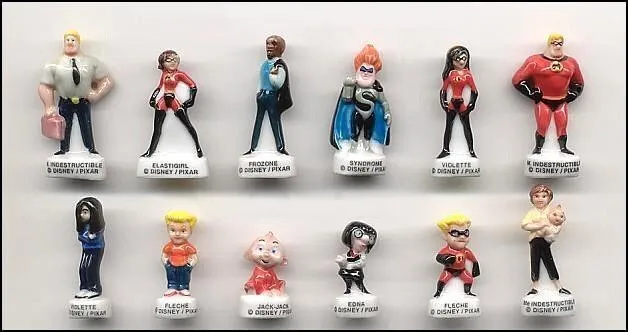 Set de fèves Les Indestructibles DISNEY 12 fèves super héros en cér