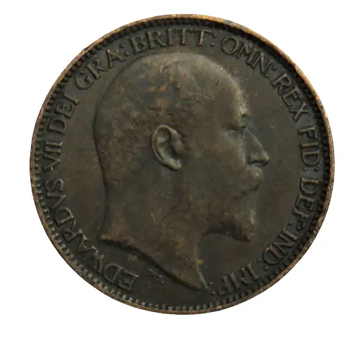 1903 King Edward VII Farthing Coin - Great Britain