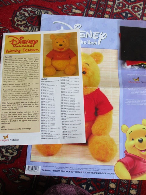 Puntos de diseñador de patrones de tejido de Disney Winnie the Pooh