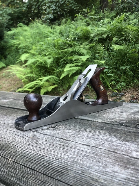 Vintage STANLEY BAILEY No. 5 Type 14 Jack Plane Corrugated Bottom Wood Plane