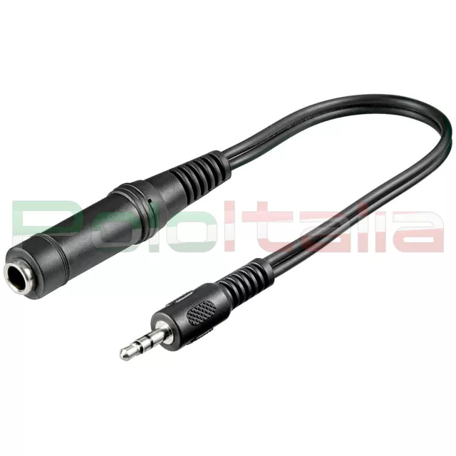 Cavo audio JACK da 3,5 maschio a 6,3 femmina prolunga M/F 6.35 adattatore stereo