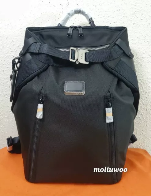 New $450 Tumi Alpha Bravo Grant Black Ballistic Nylon Men's Backpack