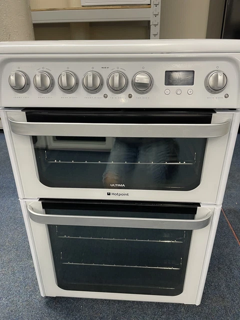 HOTPOINT ELECTRIC COOKER Double Oven Hue53Ps 50Cms Wide White