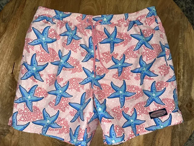 Vineyard Vines Underwater Starfish Chappy Trunks Size L Read Description