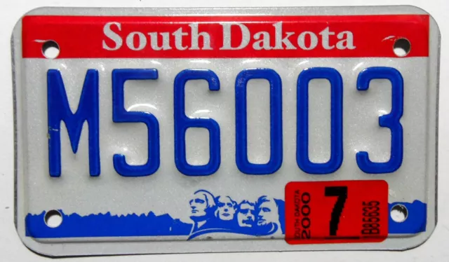USA Nummernschild South Dakota mit Präsidenten als Motorradschild. S-3382.