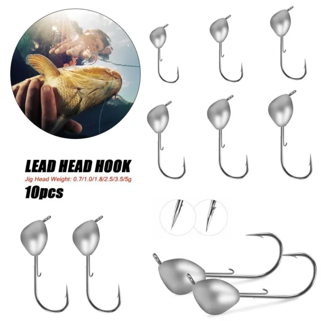 TUNGSTEN STEEL CARBON Steel Head Durable Head Jigging Bait Jig Head Hook  £4.85 - PicClick UK