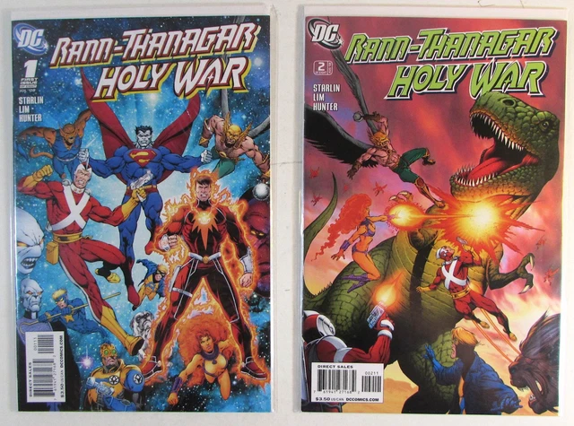 2008 RANN-THANAGAR HOLY War lot de 2 bandes dessinées #1,2 DC comme ...