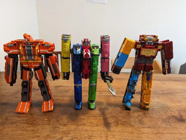 Power Rangers Toqer POWER RANGERS RESSHA Sentai ToQger DX Megazord 3p set BANDAI Japan Toy ...