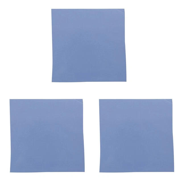 3X GPU CPU Heatsink Cooling Conductive Silicone Pad 100mmx100mmx1mm Thermal Z1Y2