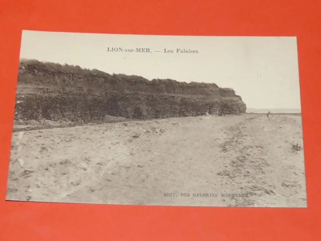 Cpa 1920 Carte Postale France Lion-Sur-Mer Calvados 14 Falaises