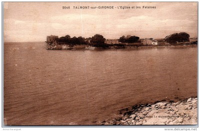 CPA 17 TALMONT SUR GIRONDE Braun n° 121 sur la falaise moutons bergerie Envi 