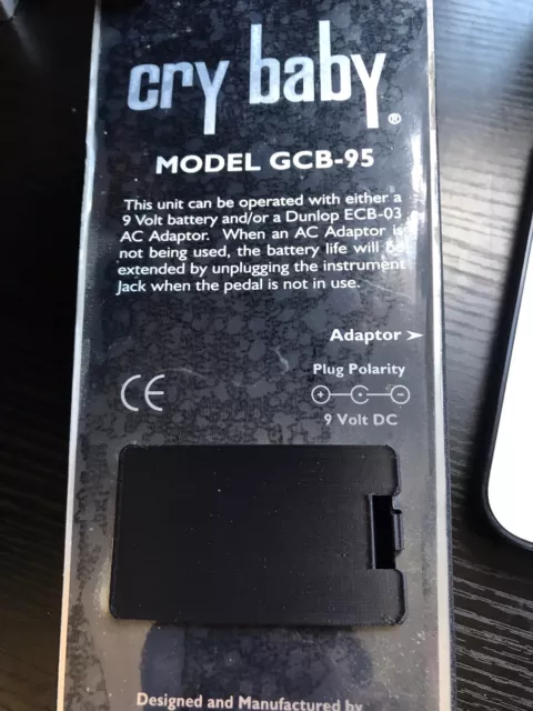 Jim Dunlop Cry Baby Battery Cover Lid Holder Replacement Wah Pedal GCB-95