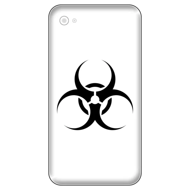 4 Aufkleber Tattoo 5cm schwarz bio Biohazard Symbol Handy smartphone Deko Folie