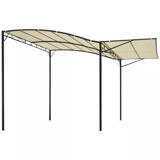 Outsunny Gazebo Pergola da Giardino 3x2.5m con Copertura in Tessuto