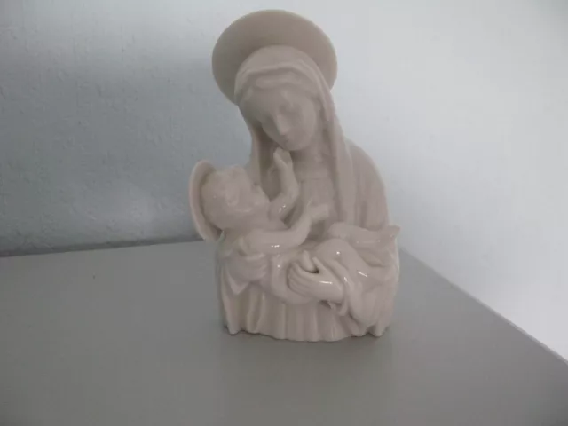Small ceramic figure of Virgin Mary with Baby Jesus Unboxed