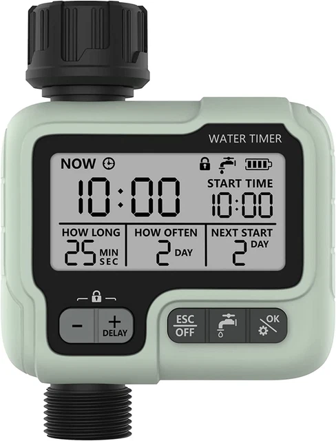 Timer Digitale per Irrigazione, Timer Acqua Giardino Programmabile Con Ritardo P