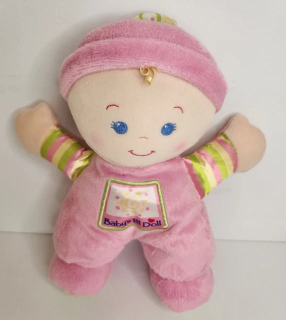 Fisher Price Pink My First Doll Stuffed Plush Baby Rattle Security Lovey 2008