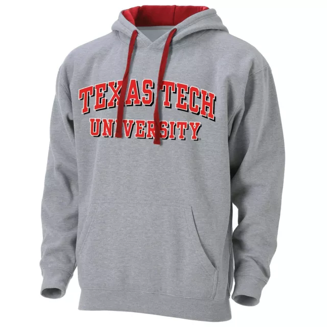 NCAA Texas Tech Red Raiders Mens Colorblock Pullover Hoodie, Medium, Oxford/Red