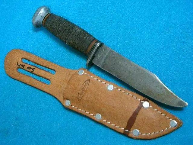 Vintage Ww2 Pal Rh35 Military Usn Mk1 Mark1 Navy Combat Survival Bowie Knife Old