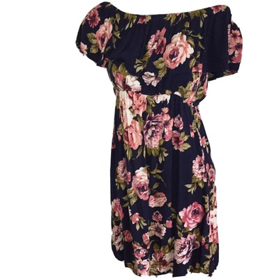 Haute Monde by Forever 21 Women's SZ Small  Off the Shoulder Floral Dress Summer