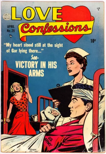 Love Confessions 29 Vg+ 4.5 Bill Ward Sid Greene Golden Age Romance 1953 Bin