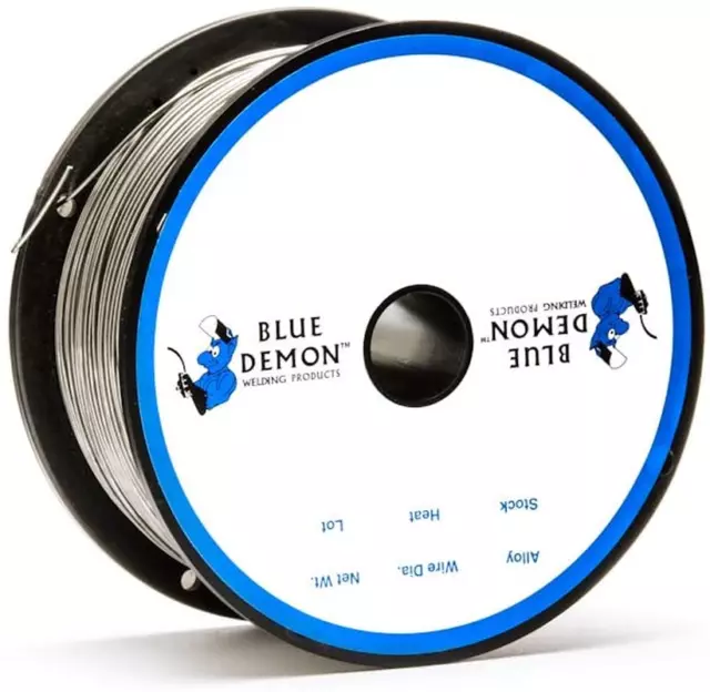 Stainless Steel Flux Core Cored Mig Welding Wire .035 Gasless Blue Demon Spool