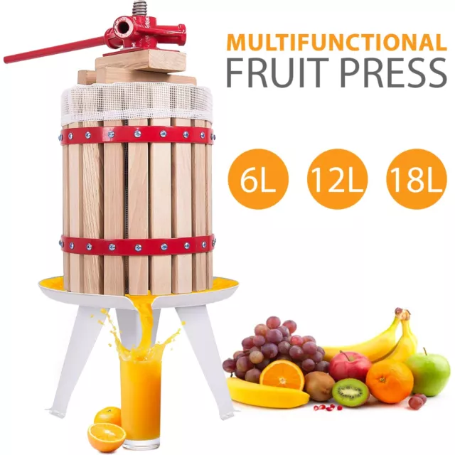 Fruit Pressed Wine Cider Maker Crusher Apple Juicer Homemade Kit Tool Hard Wood