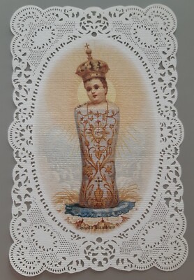 SANTINO MERLETTATO GESÙ BAMBINO CON DEDICA OTTIMO STATO HOLY CARD 