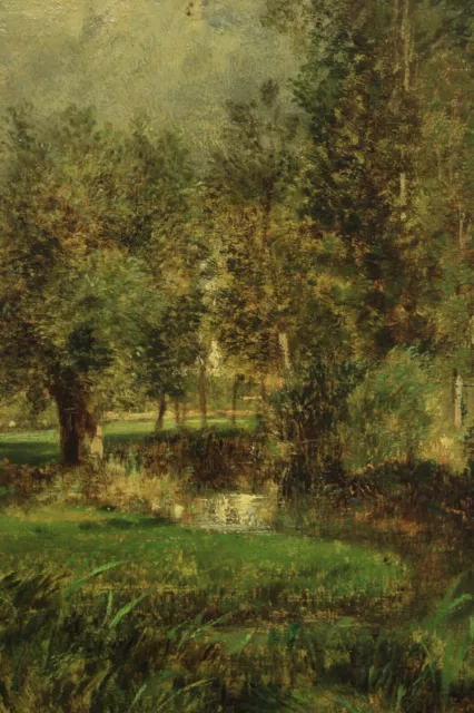 Carlo Follini (1848-1939) Paesaggio, dipinto ad olio su cartoncino telato, XIX 3