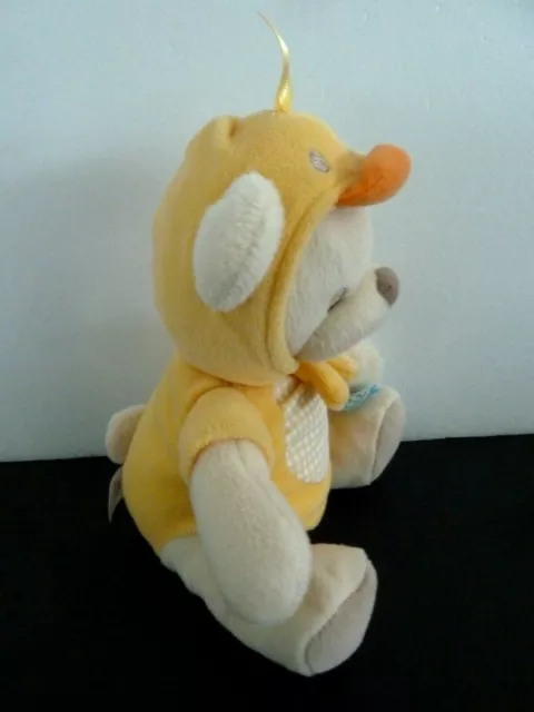 X5. DOUDOU PELUCHE OURS FISHER PRICE NATURE BEARRIES POUSSIN CANARD JAUNE 19cm 3