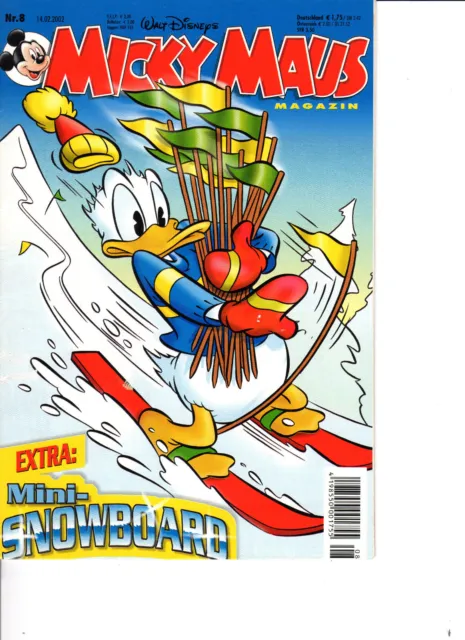 Walt Disneys Micky Maus Magazin Ausgabe Nr. 8 vom 14.02.2002