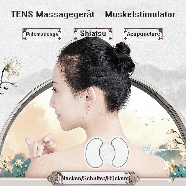 Dispositivo TENS Massaggiatore elettrico a impulsi EMS ricaricabile sollievo dal dolore